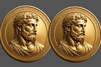 sculpt 3d coin model bas relief design 3d printing cnc design 3d model meme coin