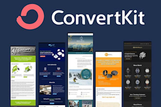 migrate convertkit, design email template, newsletter campaign and landing page