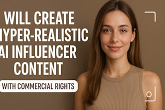 create hyper realistic ai influencer content with commercial rights