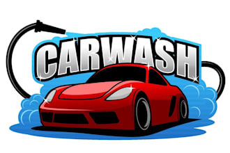 design a sleek and professional car wash logo