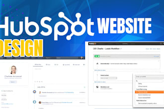 build,design hubspot or carrd landing page, blog, CRM, hubspot lead website