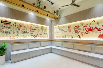 do stunning wall doodle art for cafes, restaurants, and offices