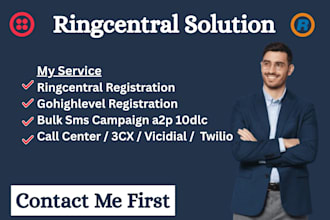 setup a2p 10dlc on ringcentral gohighlevel twilio ivr call center SMS spoof api