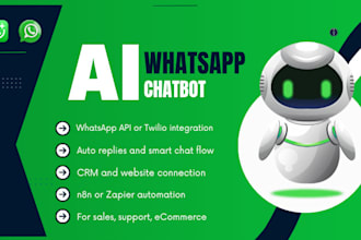 build ai whatsapp chatbot with n8n twilio botpress, voiceflow, make com, openai