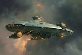 design a spaceship, sci fi illustration and sci fi art