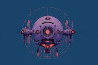 design spaceship, sci fi illustration and sci fi art