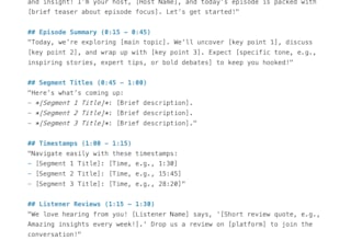 create podcast show notes that grab attention