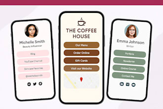 create custom link in bio landing pages