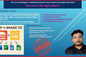 convert pdf to word, pdf to excel, image to word and image to excel