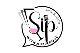 a professional custom modern podcast logo design