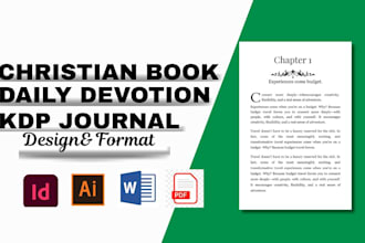 design, format christian ebook, daily devotion, prayer book journal, upload kdp