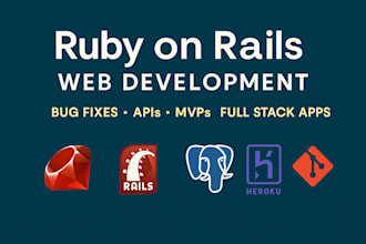 develop complete ruby on rails web application and apis