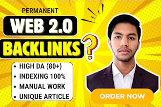 web 2 0 backlinks manually with high authority and contextual