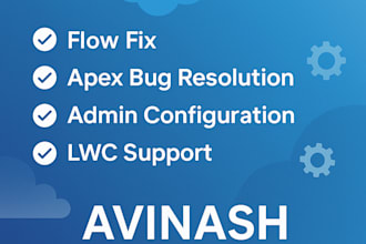 help you with salesforce apex, flow, lwc, and admin support services