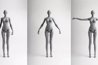 create 3d articulated bjd model, flexi fidget toy design, printable pet figurine