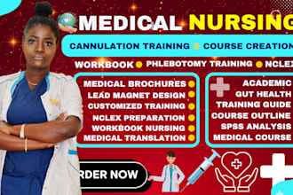 create cannulation nursing skills training course materials, presentation slides