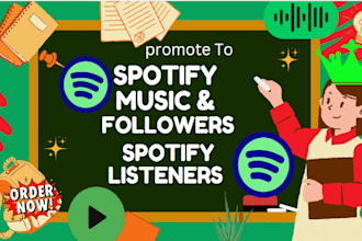 do organic spotify music promotion, spotify listeners, increase followers ads