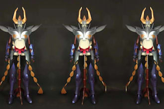 create custom anime cosplay creation 3d game cosplay prop armor 3d printing