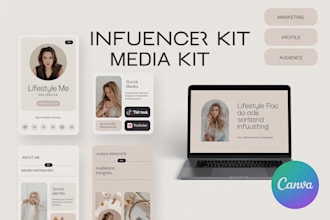 create influencer media kits, sponsorship decks,  branding