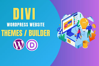create a unique design wordpress divi website divi theme customization