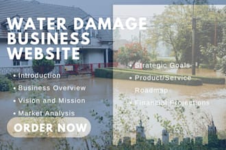 build water damage website water repair website using wordpress
