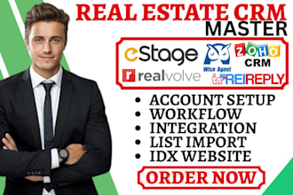 setup estage realvolve drip campaign wise agent rel reply zoho crm automation va