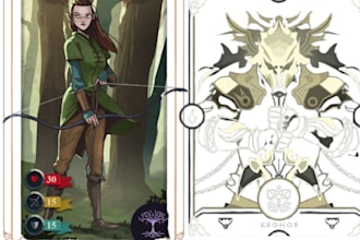draw card game art, card game design, card game, board game, board game design