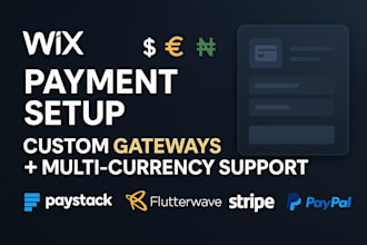 add wix custom payment gateway, build custom checkout for wix custom currency