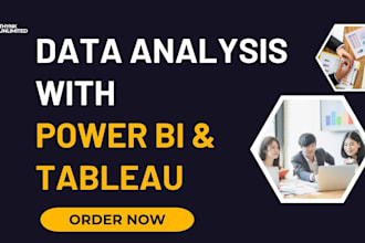 create insightful and professional power bi, tableau ,excel dashboard