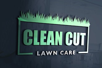 custom grass logo design fresh, clean and nature inspired branding