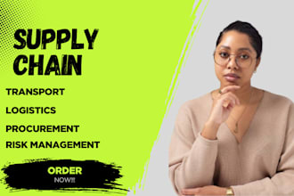 write on transport, procurement, supply chain, logistics, and risk management