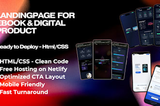 design a high converting landing page for your digital product or ebook