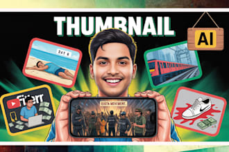 design eye catching and viral youtube thumbnails