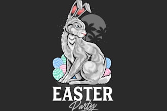 design awesome vintage rabbit logo