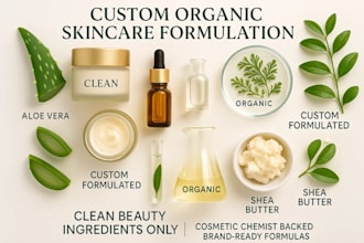 formulate natural organic skincare products with clean cosmetic ingredients