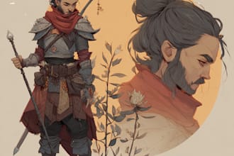 design a dnd character art and dnd character art