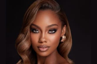 create ai generated female, curvy, virtual fashion model