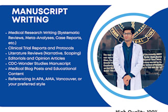 write medical research manuscripts for publication