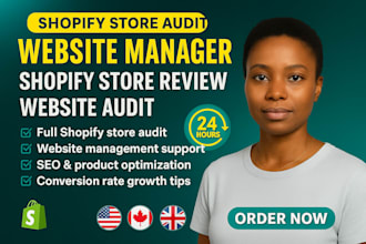 shopify store audit  website manager shopify store review website audit