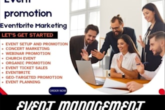 do event promotion, eventbrite, webinar, concert promotion ticket sales