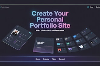 create a responsive personal portfolio website with react and bootstrap