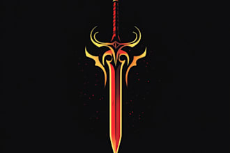 make unique medieval, fantasy, rpg, mmorpg game logo title