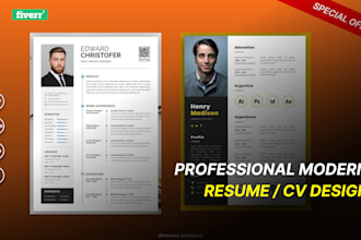 design a professional modern ats friendly CV resume template