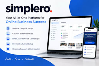 be your simplero expert for website, courses, funnels and automation