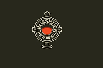design awesome cross buck building logo