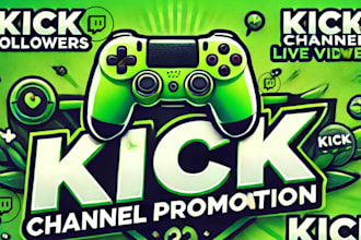 organically promote your kick channel to increase live viewers with followers