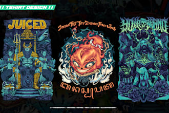 do custom tshirt design and tshirt illustration