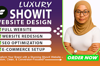 design, redesign custom luxury website showit website
