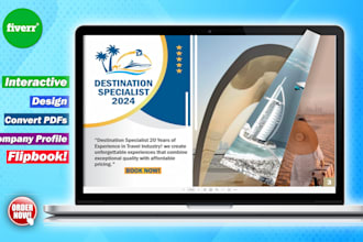 design eye catching and convert PDF company profile flipbook
