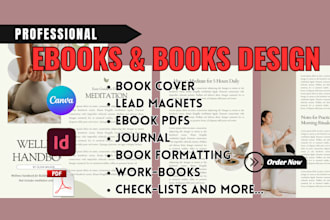 design canva ebook, worksheet, journal, planner, checklist, course guide